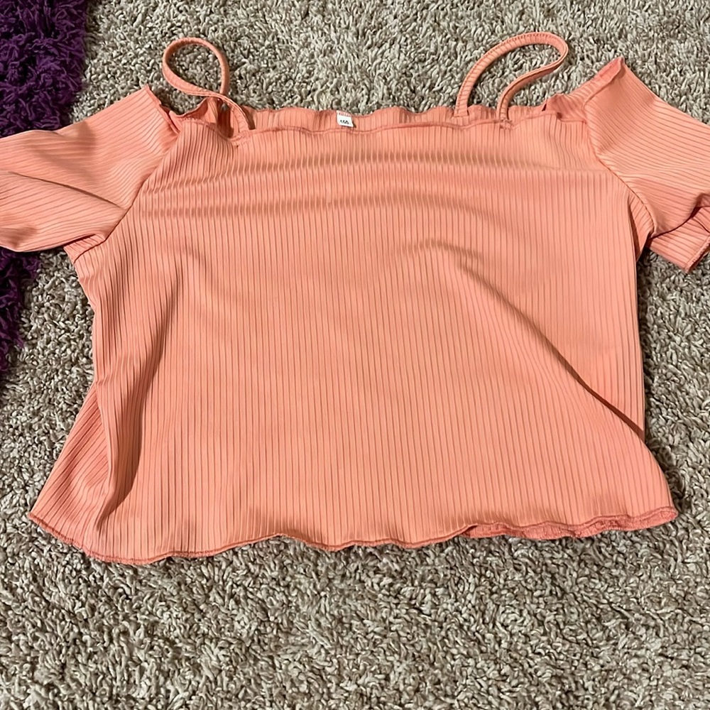 Cropped shirt peachy pink